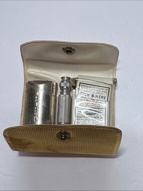 Vintage Mini Gillette Travel Shaving Kit